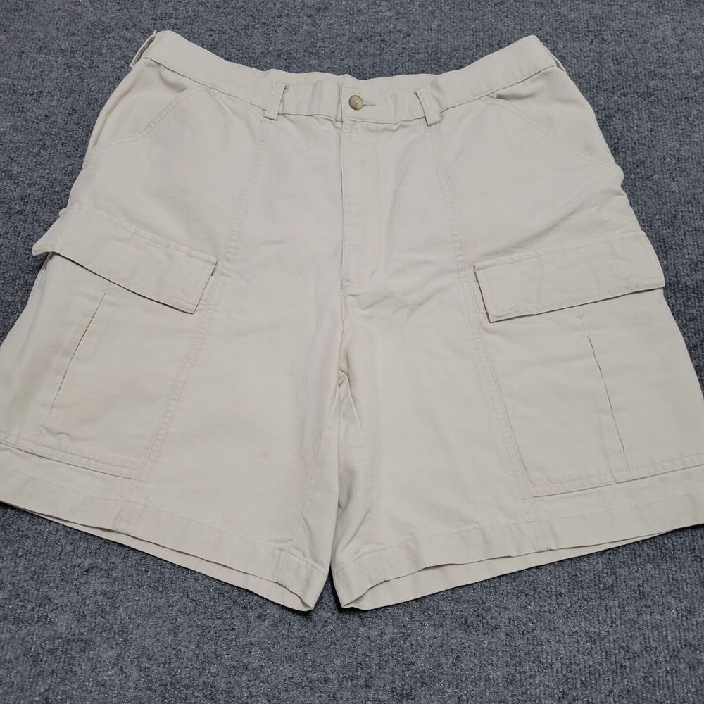 Faconnable Cargo Shorts Men Size 36 Beige Pockets Cotton Beige Albert Goldberg